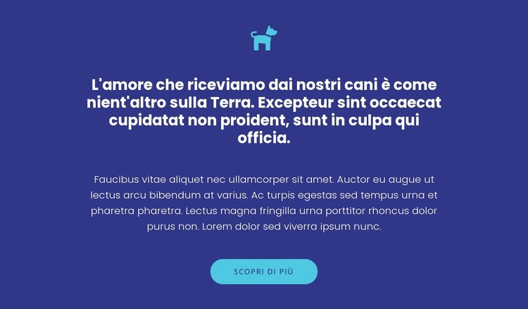 Icona, testi e pulsante Modello HTML