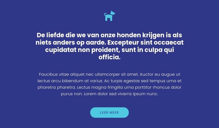 Pictogram, teksten en knop Website Builder-sjablonen