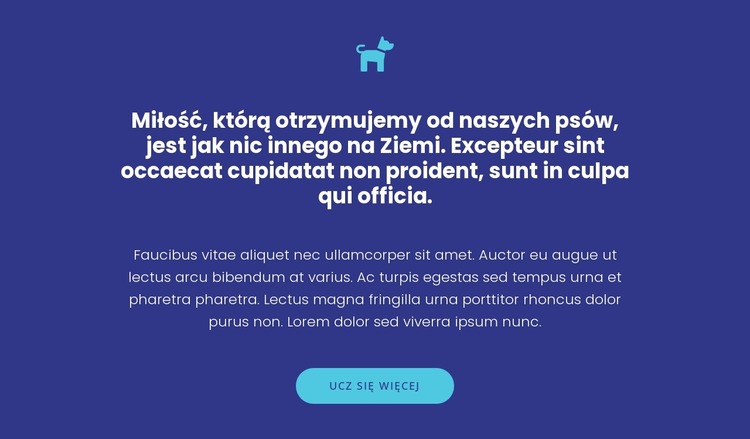 Ikona, teksty i przycisk Szablon Joomla