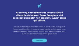 Ícone, Textos E Botão Modelo CSS Premium