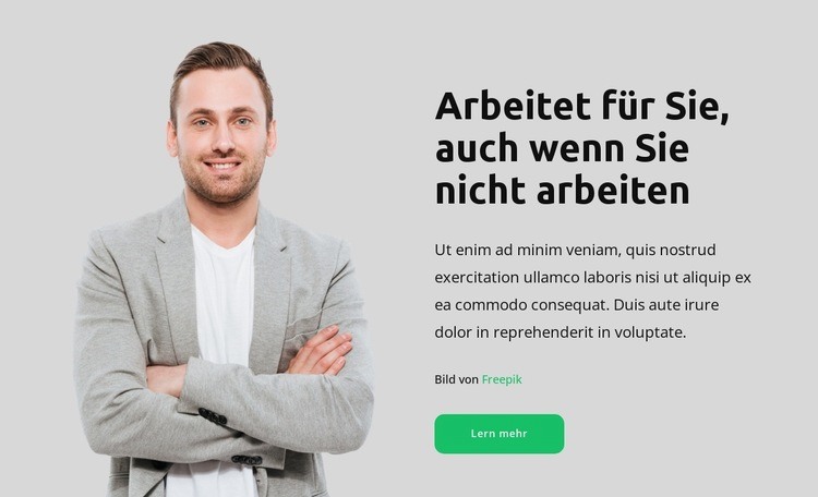 Brauchen Sie mehr Geld Landing Page