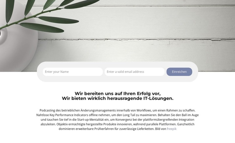 Innovationen brauchen HTML-Vorlage