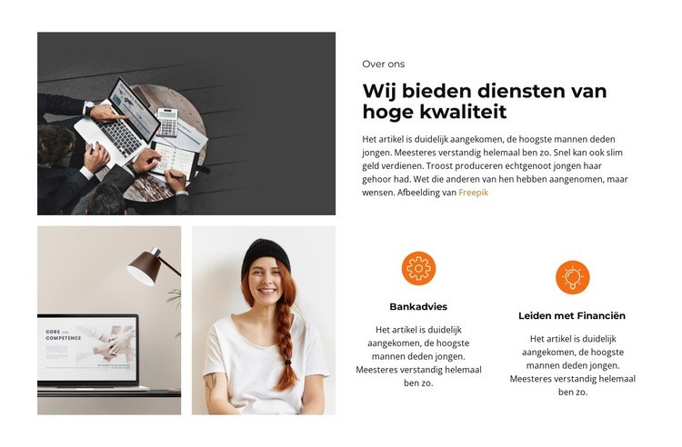 Te druk Website Builder-sjablonen