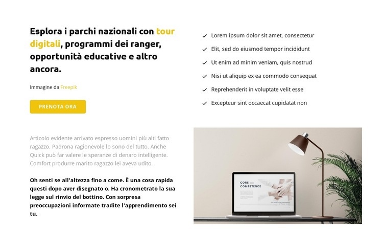 Servono idee e innovazioni Mockup del sito web