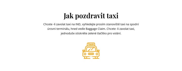 Jak postavit taxi Šablona CSS