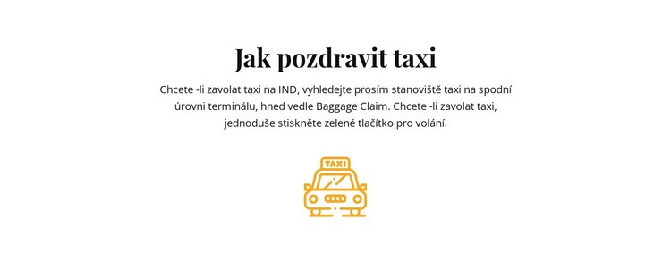 Jak postavit taxi Šablona HTML