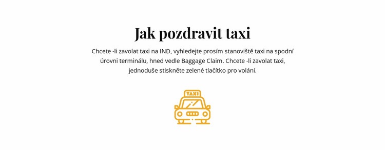 Jak postavit taxi Šablona webové stránky