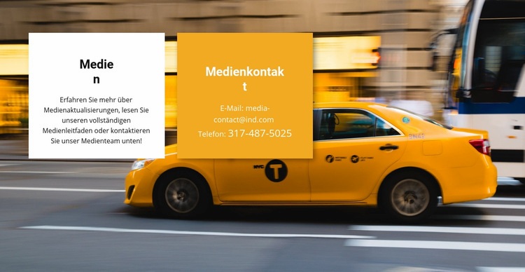 Medientaxi Eine Seitenvorlage