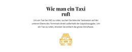 Wie Man Ein Taxi In Die Halle Bringt – Einfache HTML5-Vorlage