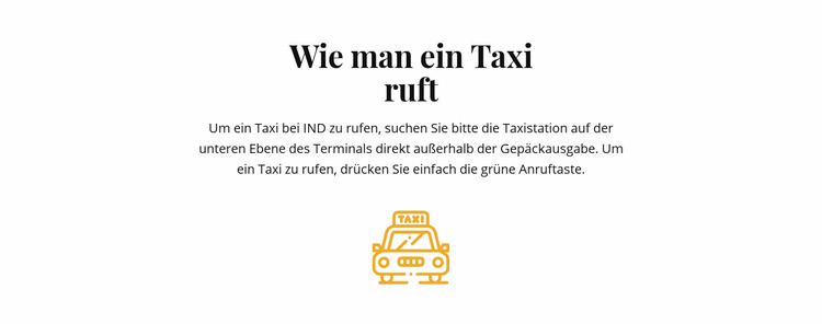 Wie man ein Taxi in die Halle bringt Joomla Vorlage