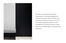 Schwarz-Weiß-Innenraum – Fertiges Website-Design