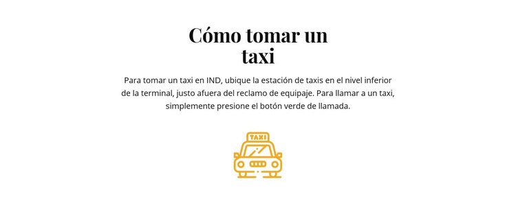 Cómo tomar un taxi Creador de sitios web HTML