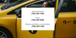 Contactos De Taxi Plantilla De Sitio Web HTML CSS