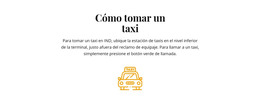 Cómo Tomar Un Taxi: Plantilla De Página HTML