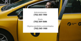 Contactos De Taxi: Diseño Del Sitio Web HTML