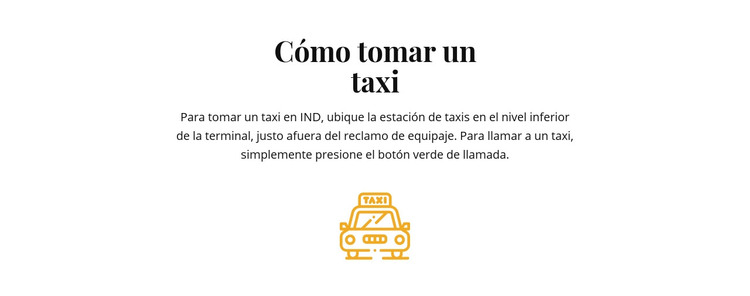 Cómo tomar un taxi Plantilla HTML