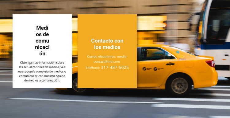 Taxi de medios Plantilla HTML