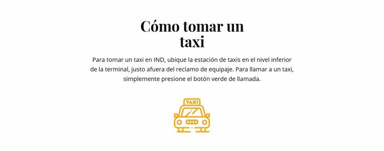Cómo tomar un taxi Plantilla HTML5