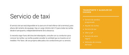 Servicio De Taxi - Página De Destino
