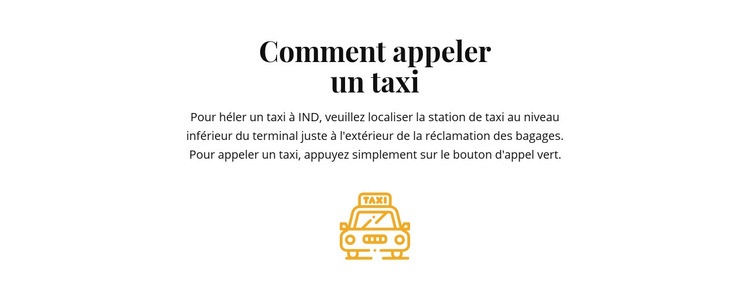 Comment prendre un taxi Conception de site Web