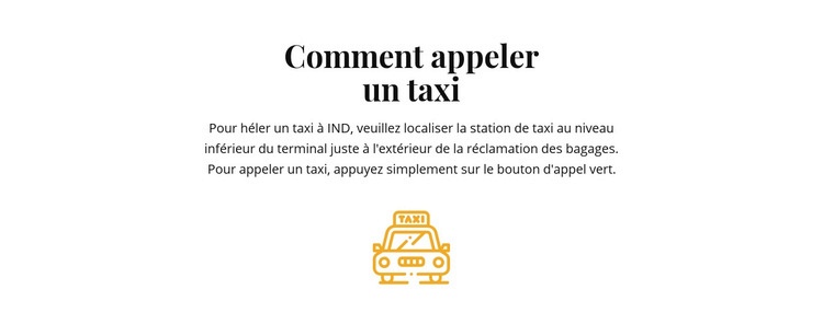 Comment prendre un taxi Modèles de constructeur de sites Web