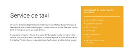 Service De Taxi - HTML Template Generator