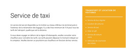 Service De Taxi - Page De Destination