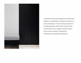 Intérieur Noir Et Blanc - Modèle HTML D'Une Page