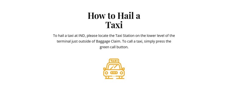 How to hall a taxi Homepage Design
