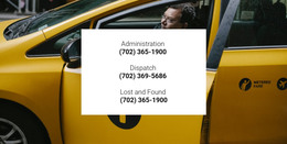 Taxi Contacts - HTML Website Layout