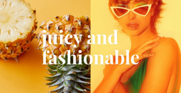 HTML Page For Juicy And Fashionable