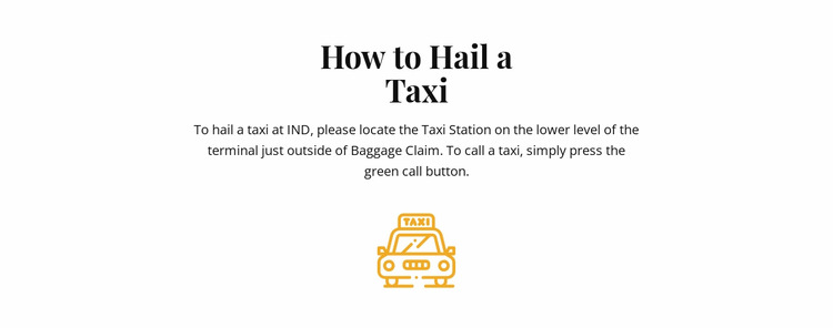How to hall a taxi Html Website Builder
