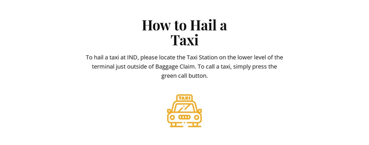 How to hall a taxi HTML5 Template