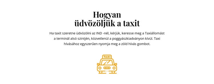 Hogyan készítsünk taxit HTML Sablon