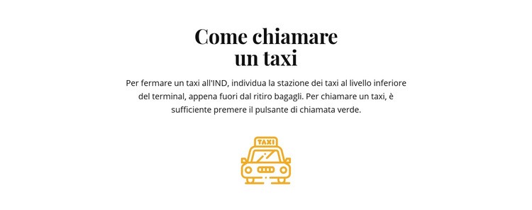 Come parcheggiare un taxi Mockup del sito web
