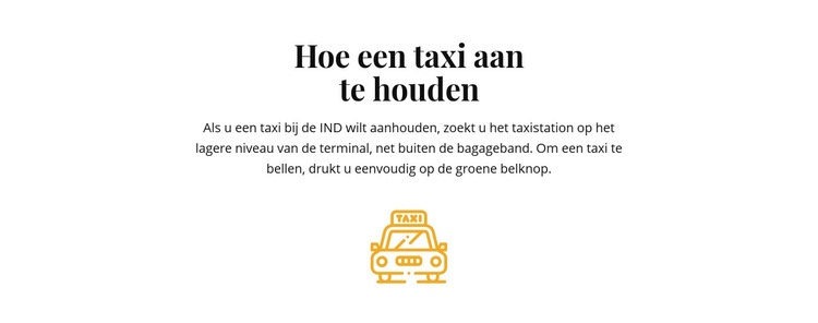 Hoe je een taxi moet nemen Html Website Builder