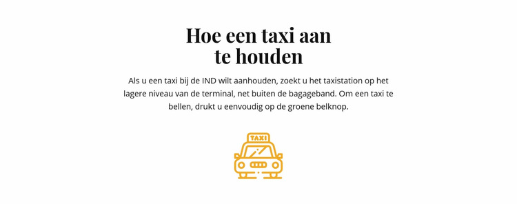 Hoe je een taxi moet nemen Joomla-sjabloon