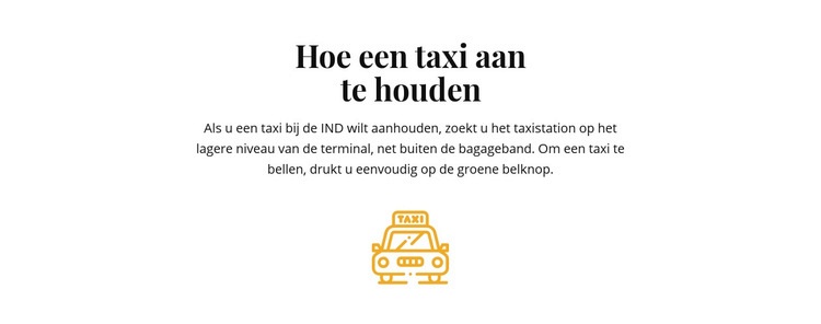 Hoe je een taxi moet nemen Website ontwerp