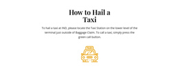 How To Hall A Taxi - One Page Html Template