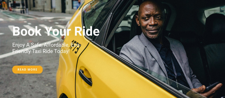 Book your ride One Page Template