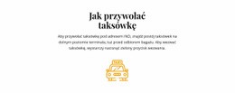 Jak Zatrzymać Taksówkę - Kreatywna, Uniwersalna Strona Docelowa