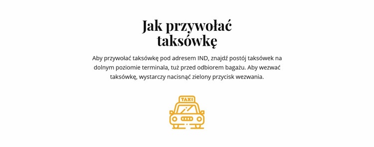 Jak zatrzymać taksówkę Szablon