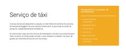 Web Design Gratuito Para Serviço De Táxi