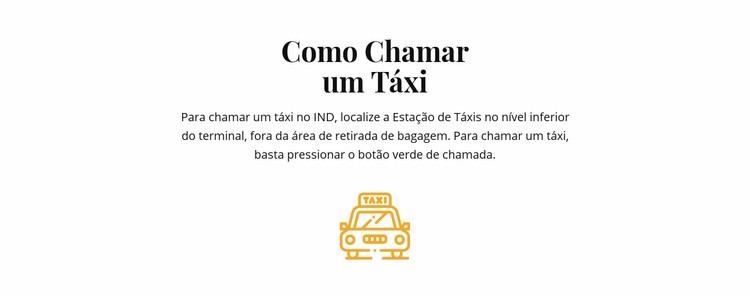 Como pegar um táxi Design do site