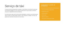 Serviço De Táxi - Modelos De Sites