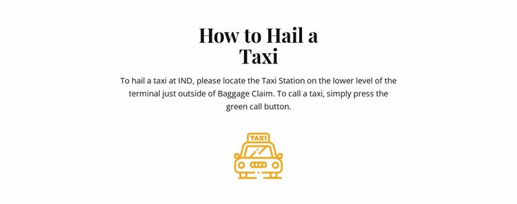Hur man hallar en taxi Html webbplatsbyggare