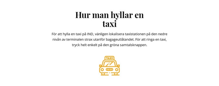 Hur man hallar en taxi HTML-mall