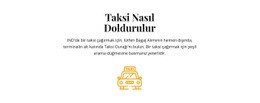 Taksi Nasıl Yapılır - Yaratıcı Çok Amaçlı Açılış Sayfası