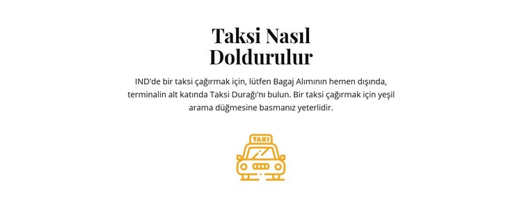 Taksi nasıl yapılır Açılış sayfası