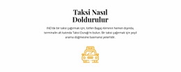 Taksi Nasıl Yapılır - Bir Sayfalık HTML Şablonu